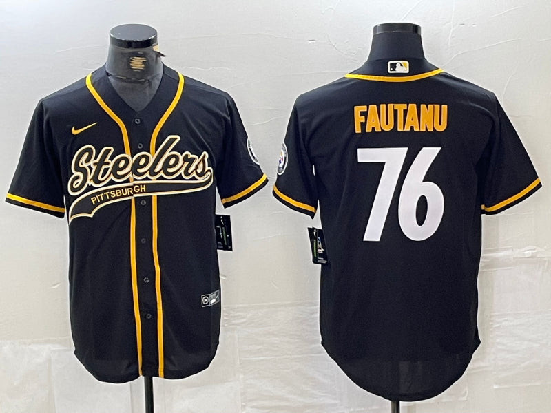 Men’s Pittsburgh Steelers Troy Fautanu #76 Black Jersey