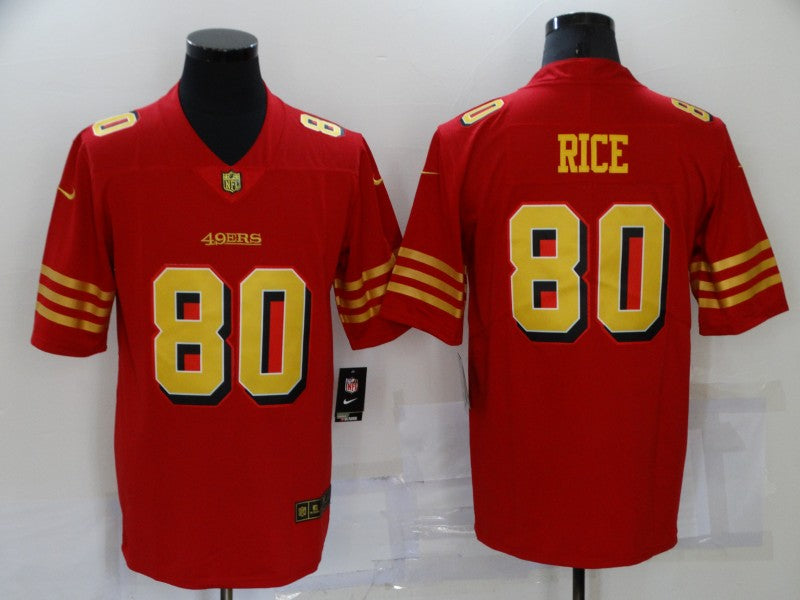 Men’s San Francisco 49ers Jerry Rice #80 Red Jersey