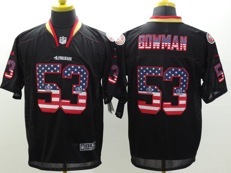 Men’s San Francisco 49ers Navoro Bowman #53 Black Jersey