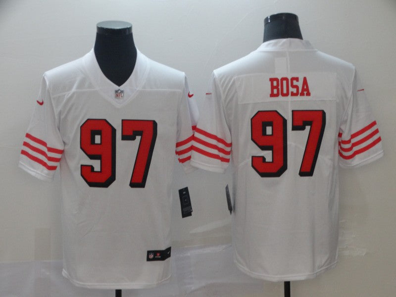 Men’s San Francisco 49ers Nick Bosa #97 White Vapor Limited Jersey