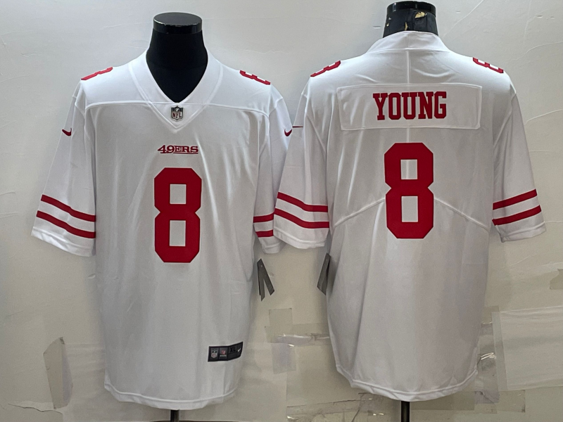Men’s San Francisco 49ers Steve Young #8 White Jersey