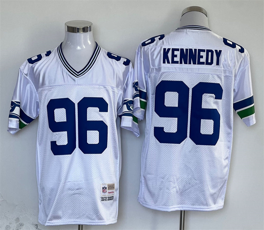 Men’s Seattle Seahawks Cortez Kennedy Mitchell & Ness White Legacy Jersey