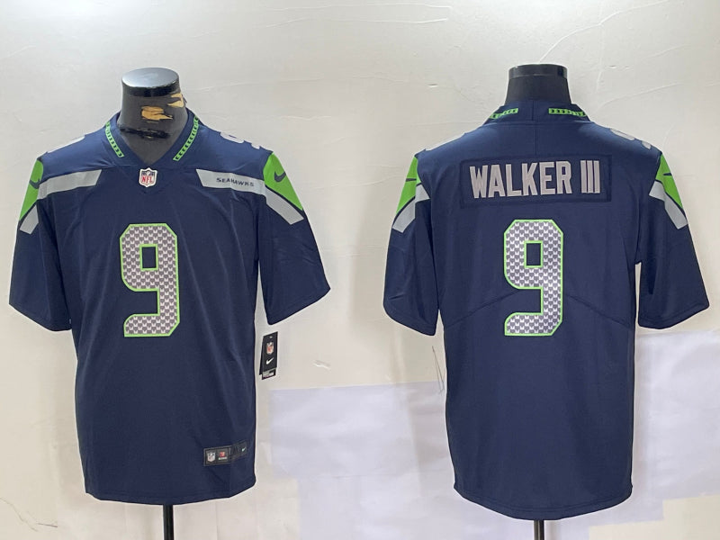 Men’s Seattle Seahawks Kenneth Walker III #9 Navy Jersey