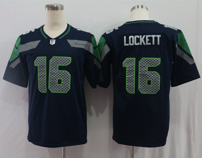 Men’s Seattle Seahawks Tyler Lockett #16 Navy Jersey