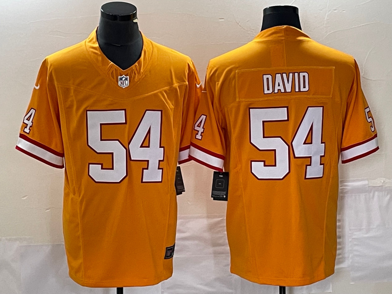 Men’s Tampa Bay Buccaneers Lavonte David #54 Orange Throwback Jersey