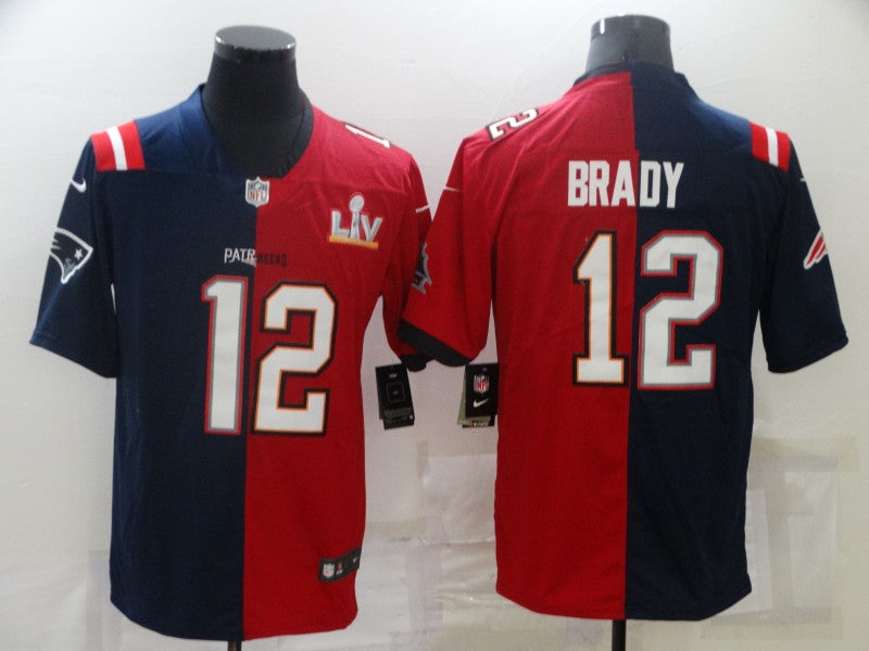 Men’s Tampa Bay Buccaneers Tom Brady #12 Blue/Red Jersey