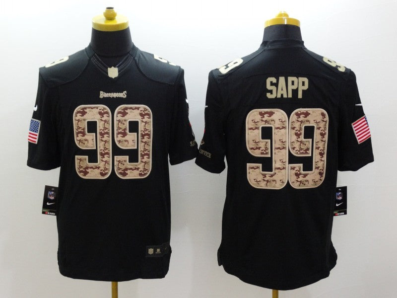 Men’s Tampa Bay Buccaneers Warren Sapp #99 Black Jersey