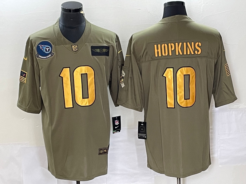 Men’s Tennessee Titans DeAndre Hopkins #10 Brown Jersey