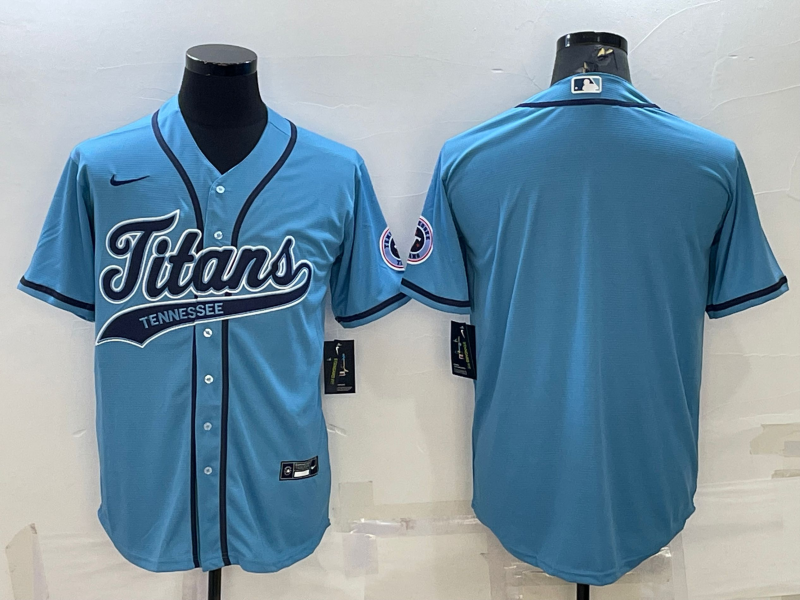 Men’s Tennessee Titans Light Blue Blank Jersey