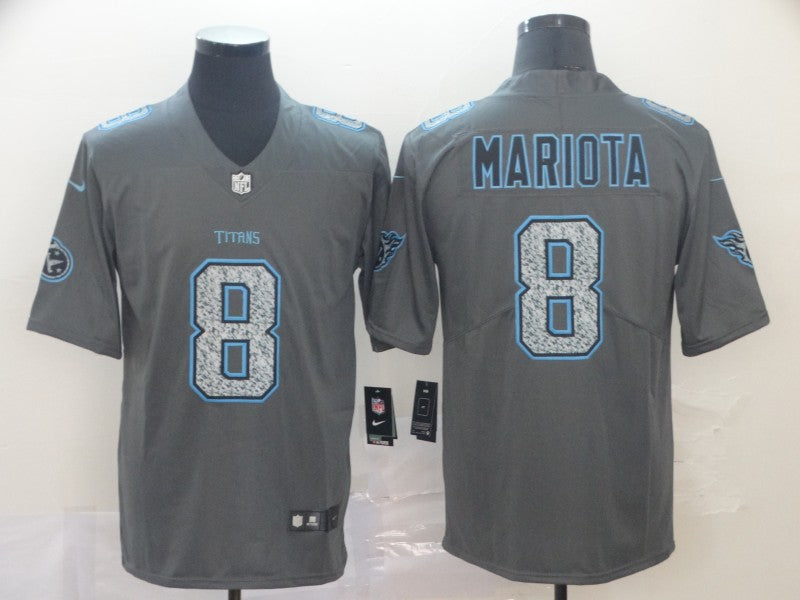 Men’s Tennessee Titans Marcus Mariota #8 Gray Jersey