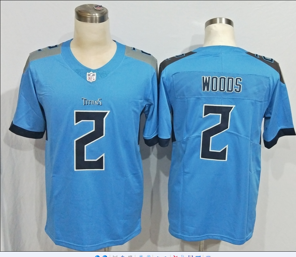 Men’s Tennessee Titans Robert Woods #2 Light Blue Jersey