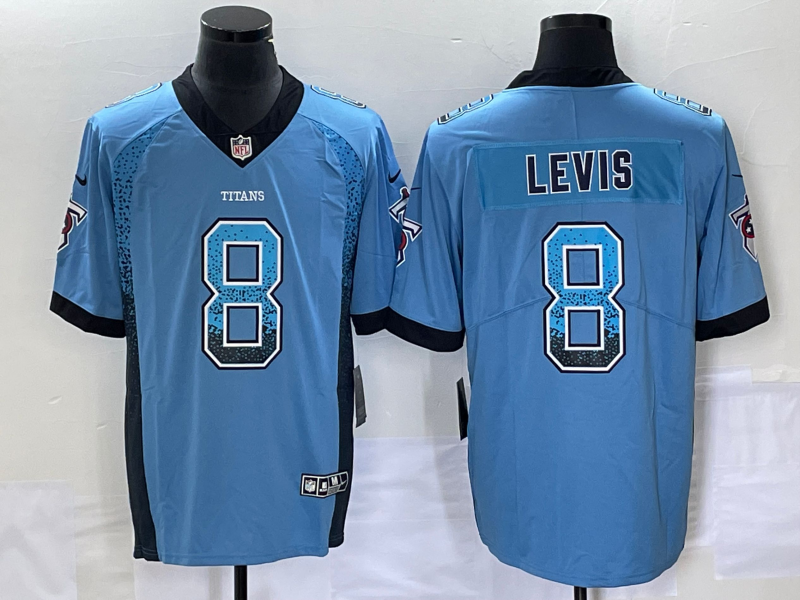 Men’s Tennessee Titans Will Levis #8 Light Blue Jersey