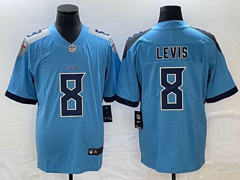 Men’s Tennessee Titans Will Levis #8 Light Blue Jersey