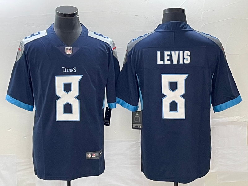 Men’s Tennessee Titans Will Levis #8 Navy Jersey