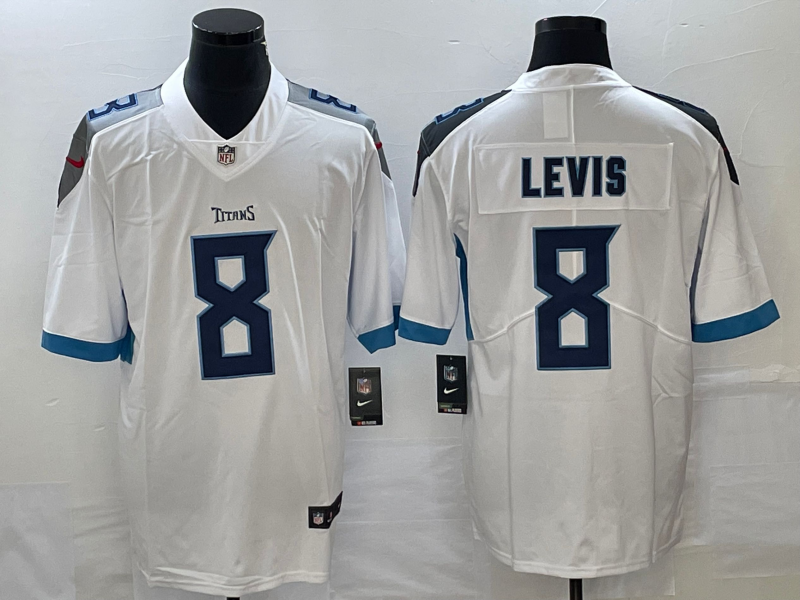 Men’s Tennessee Titans Will Levis #8 White Jersey