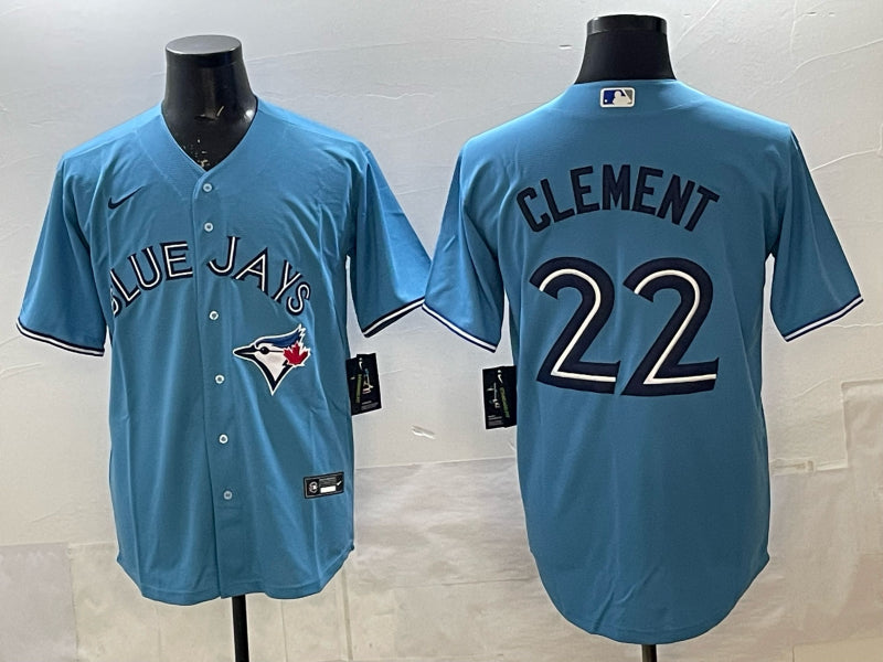 Men’s Toronto Blue Jays Ernie Clement #22 Powder Blue Jersey