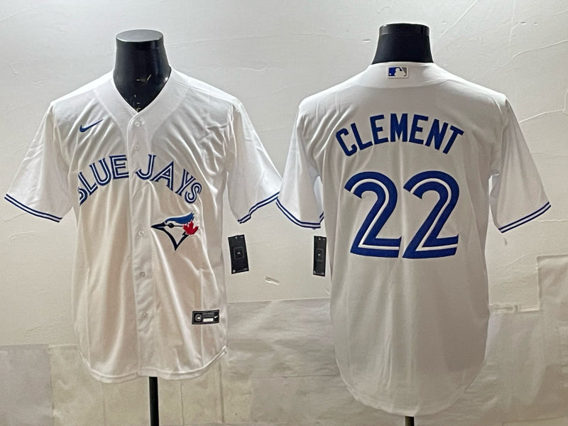 Men’s Toronto Blue Jays Ernie Clement #22 White Home Jersey