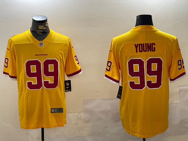 Men’s Washington Commanders Chase Young #99 Yellow Jersey