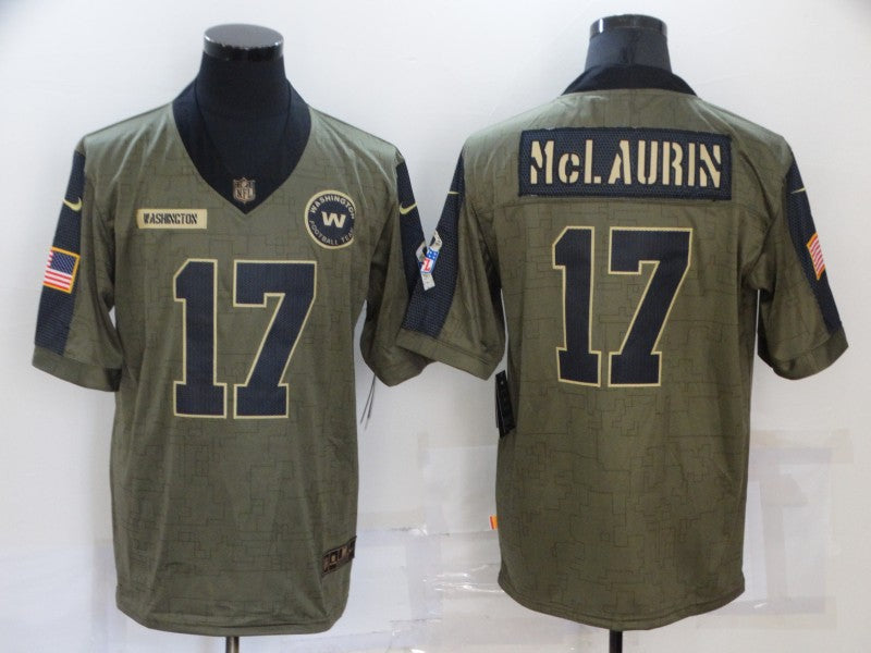 Men’s Washington Commanders Terry Mclaurin #17 Brown Jersey