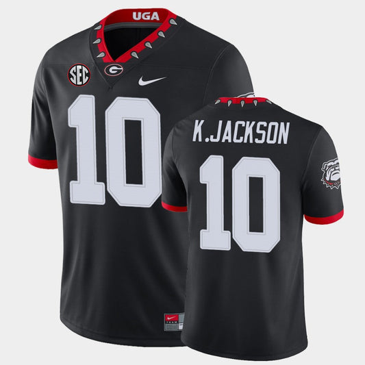 Men's #10 Kearis Jackson Georgia Bulldogs College Football Jersey