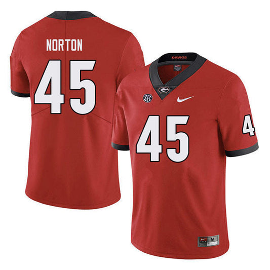 Men's #45 Bill Norton Georgia Bulldogs Football Jersey