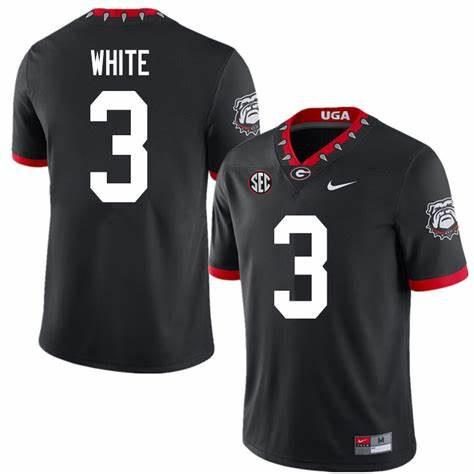 Men's #3 Zamir White Georgia Bulldogs Game College Football Jersey
