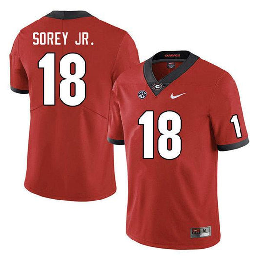 Men's #18 Xavian Sorey Jr. Georgia Bulldogs Game College Football Jersey