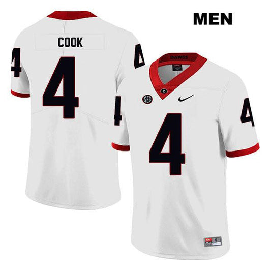 Men's #4 James Cook Georgia BulldogsGame College Football Jersey