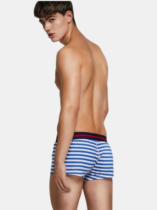 Men's Striped Casual Loungewear Loose Boxer Briefs