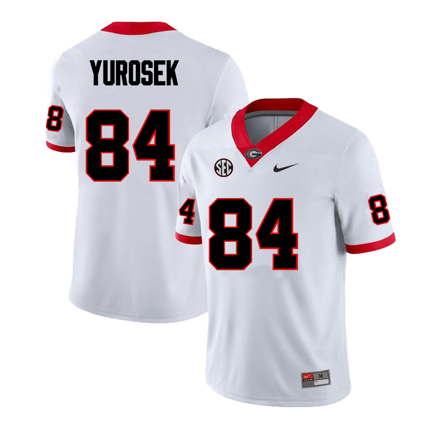 Men's #84 Benjamin Yurosek Georgia Bulldogs Football Jersey