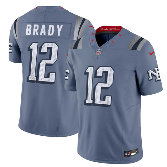 Men’s New England Patriots #12 Tom Brady 2025 Rivalries Stitched Jersey