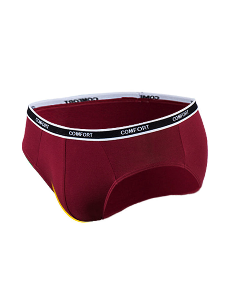 3 Pack Men's Soft and Breathable Solid Color Modal Briefs
