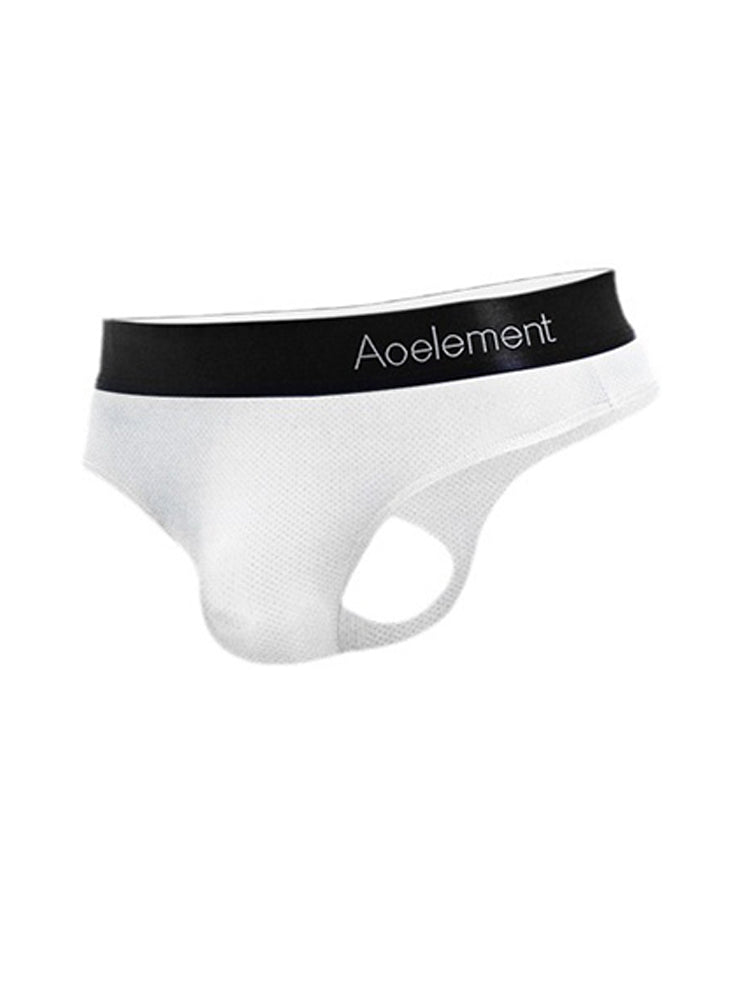 4 Pack Men's Low-Rise Stretchy U-Pouch Thongs