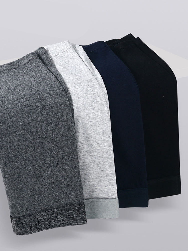 4 Pack Men's Comfortable Cotton Anti-Chafing High Elasticity Sports Boxer Briefs