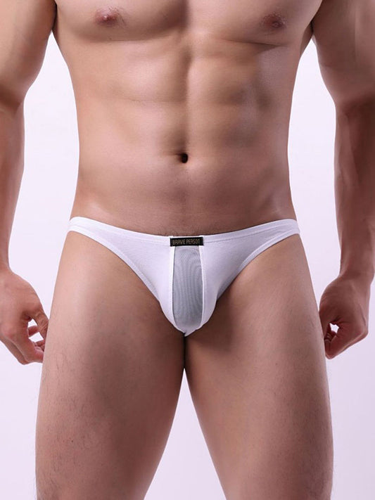 2 Pack Men's Solid Sexy Low-Rise Briefs