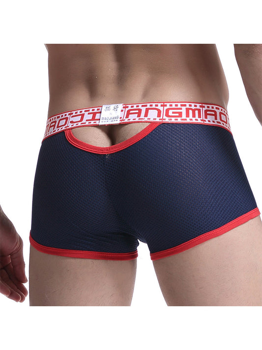 2 Pack Men's Breathable Large Pouch Mesh Fitness Trunks