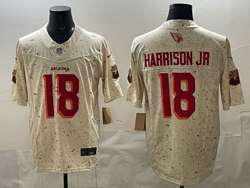 Men’s Arizona Cardinals #18 Marvin Harrison Jr.  2025 F.U.S.E. Rivalries Jersey