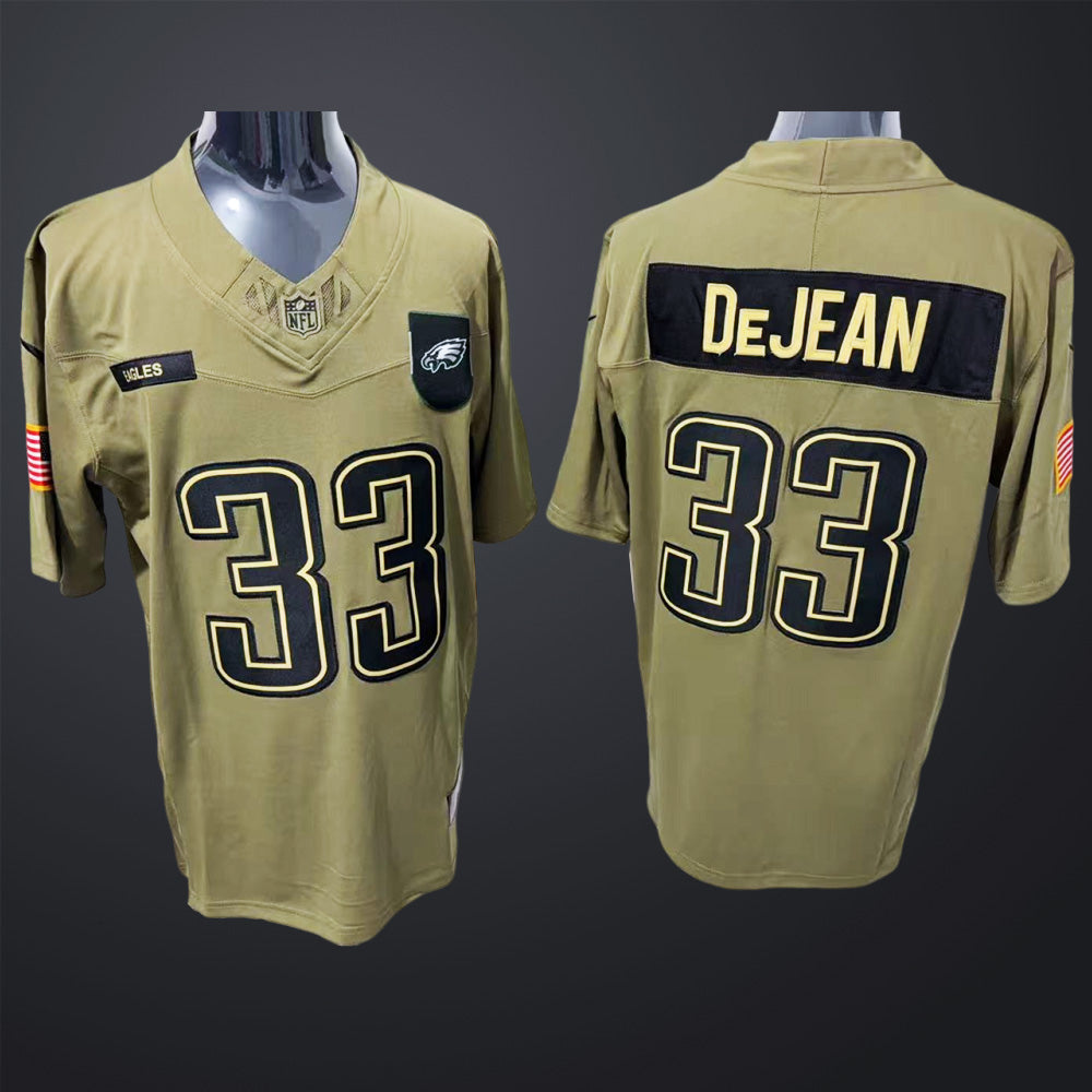 Men’s Philadelphia Eagles #33 DeJEAN Salute to service 2025 jersey