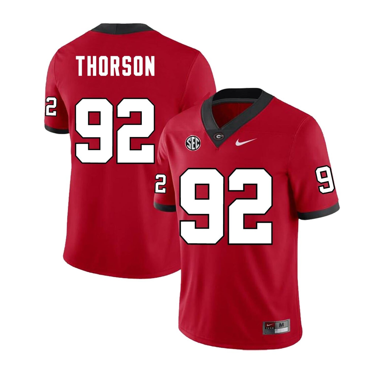 Men's #92 Brett Thorson Georgia Bulldog College Football Jersey