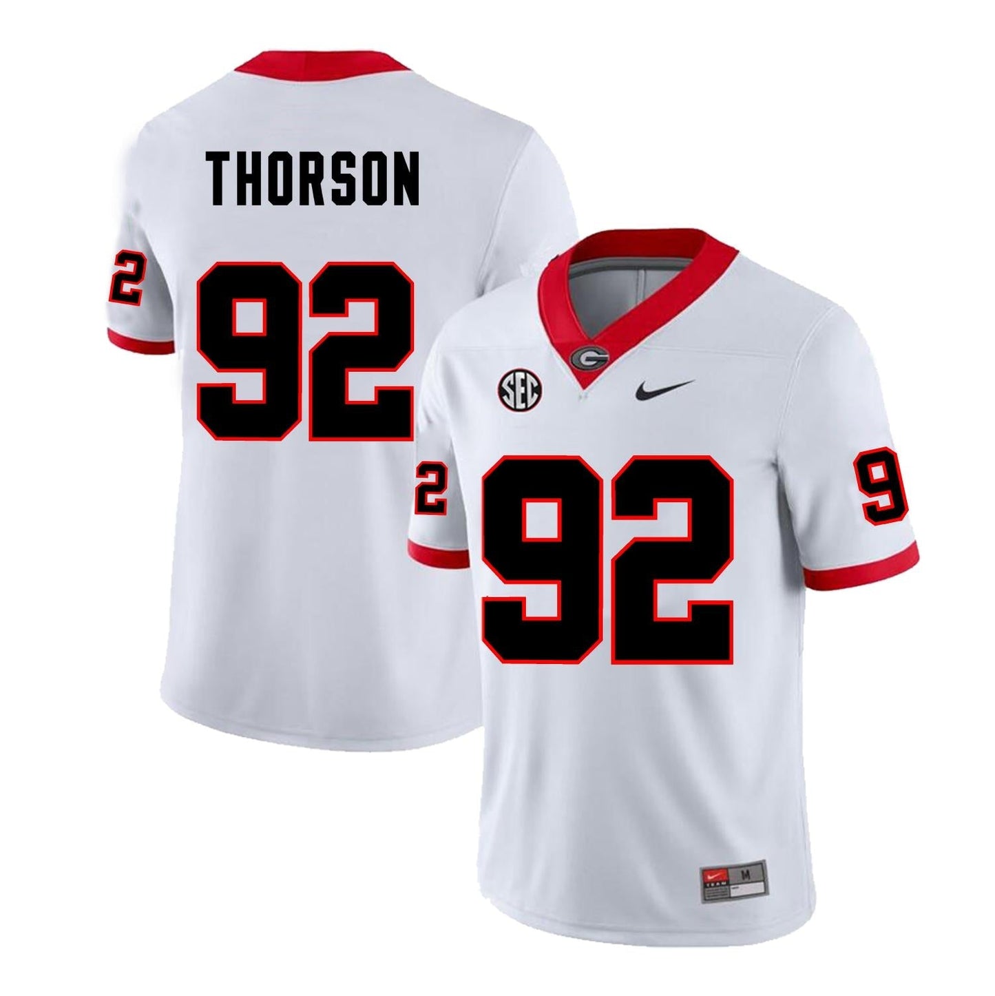Men's #92 Brett Thorson Georgia Bulldog College Football Jersey