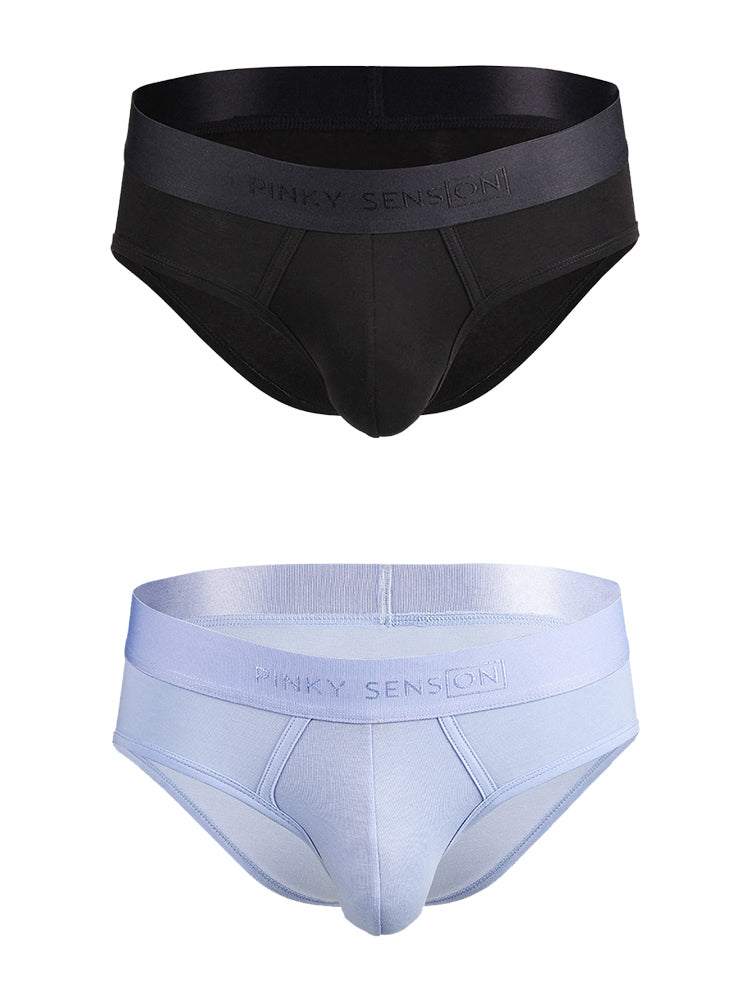 2 Pack Men's Lightweight Cotton Pouch Briefs
