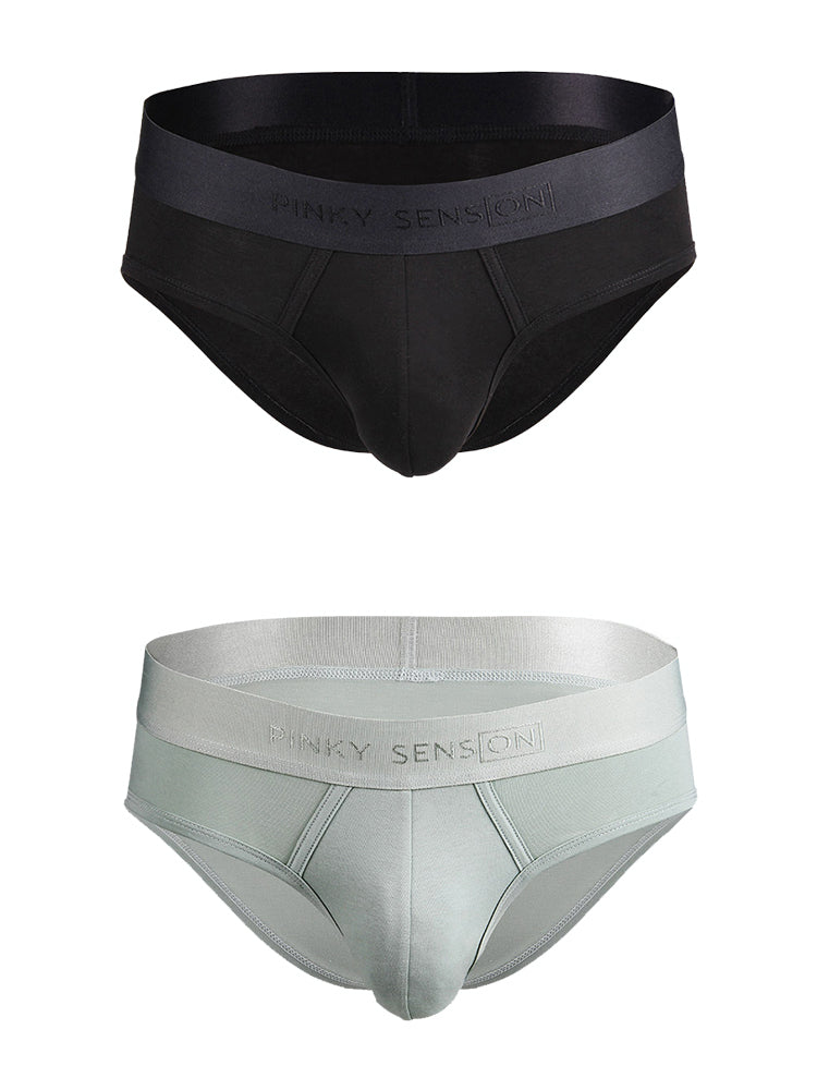 2 Pack Men's Lightweight Cotton Pouch Briefs