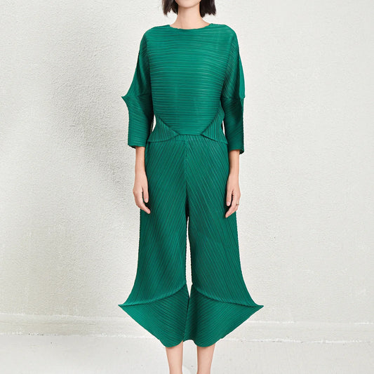 Elegant Women's Pleated Co-ord Set