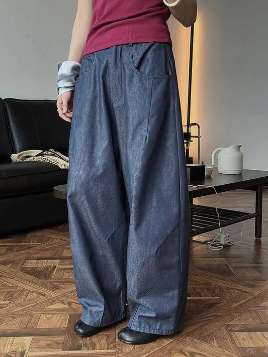 Luxe Elastic Waistband Denim Pants