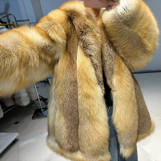 Heirloom Golden Island Fox Fur Grand Coat