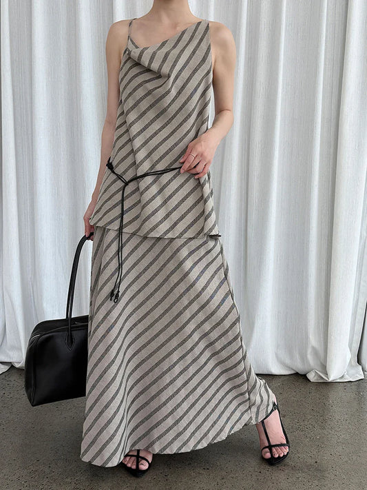 Japanese Cotton-Blend Skirt Set