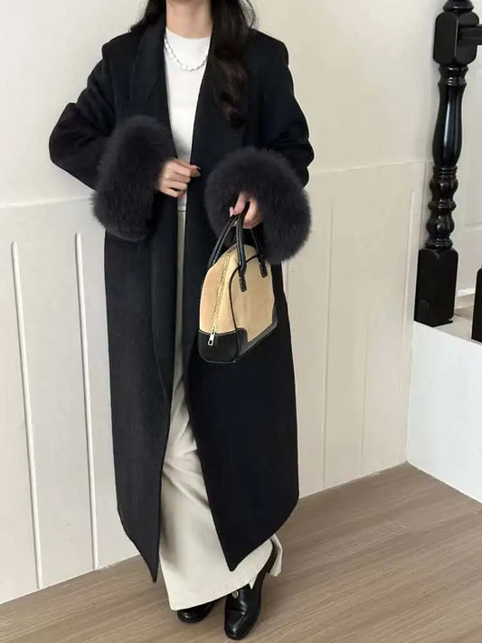 Luxury 70% Wool Belted Coat