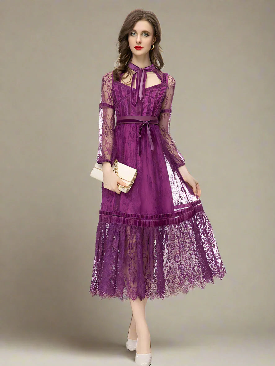 Luxury Lace Fit & Flare Dress