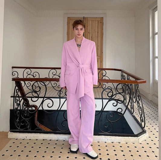 Men's Modern Loose-Fit Blazer & Trousers Suit