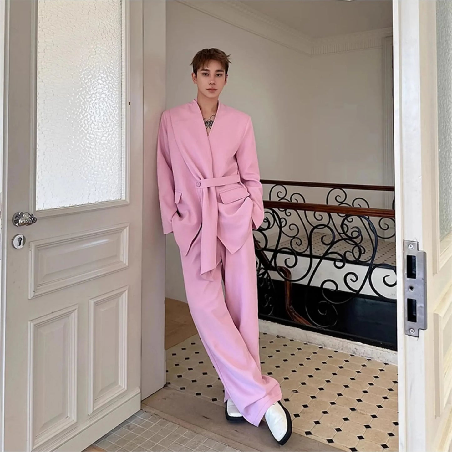 Men's Modern Loose-Fit Blazer & Trousers Suit